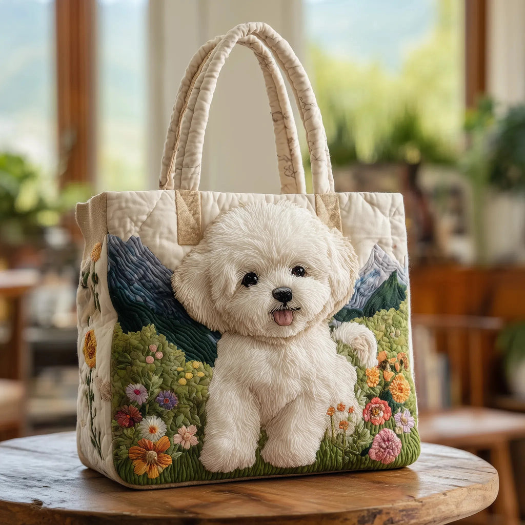 魅惑の子犬 キルティングバッグ