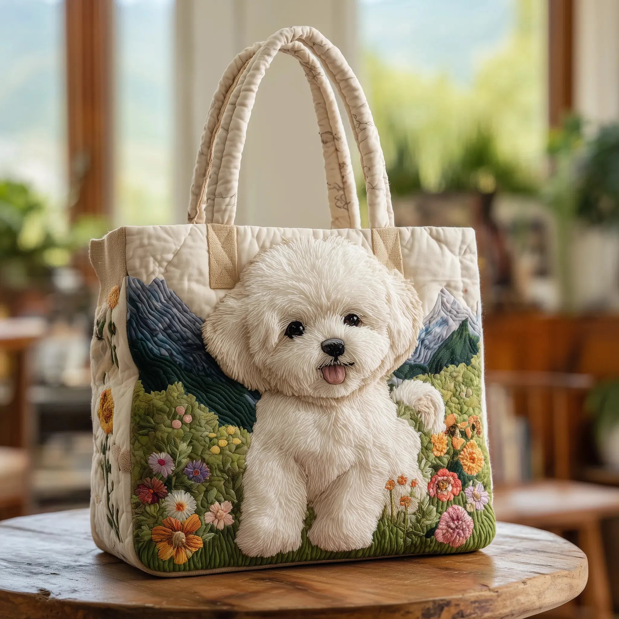 魅惑の子犬 キルティングバッグ