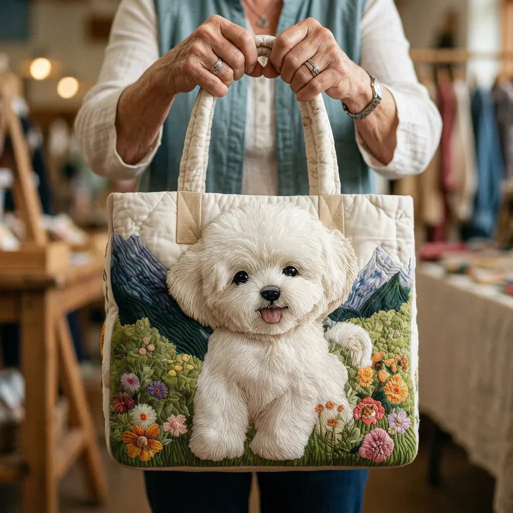 魅惑の子犬 キルティングバッグ